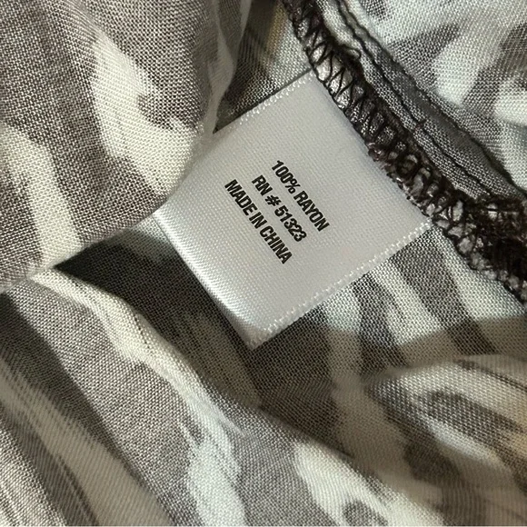 MSK Brown Printed Maxi Dress Lightweight Rayon - Picture 9 of 9